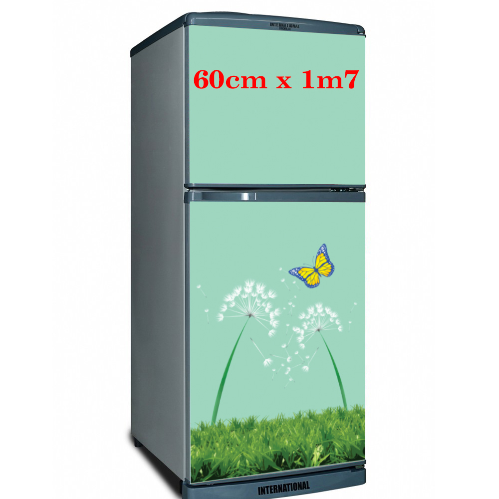 [HCM]Decal trang trí dán tủ lạnh mẫu bướm và hoa