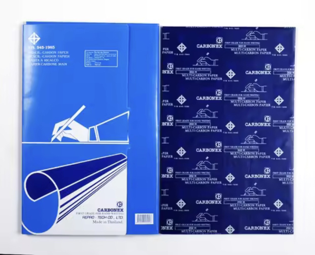 Giấy than - bàn tay carbonex- 100 tờ màu xanh