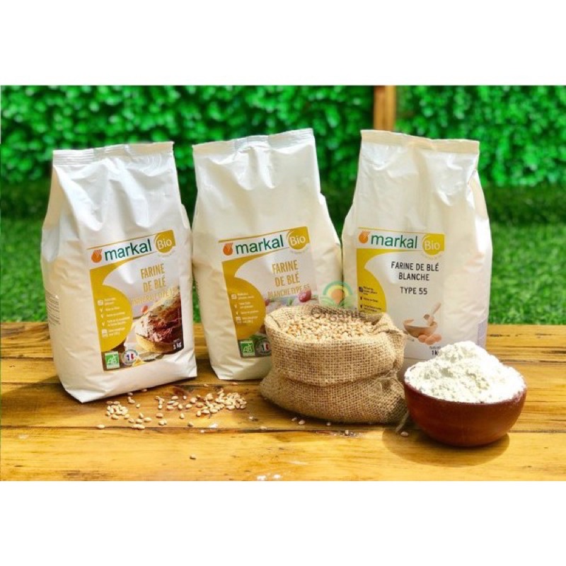 Bột mì hữu cơ T55/T65/T150 Markal 1kg