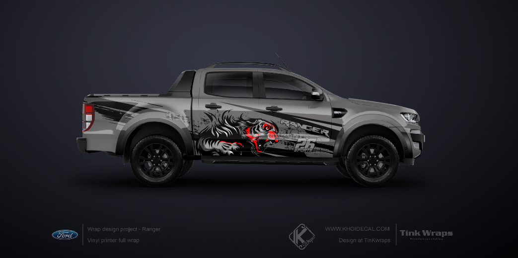 Decal bán tải -  Tem Ranger Tiger