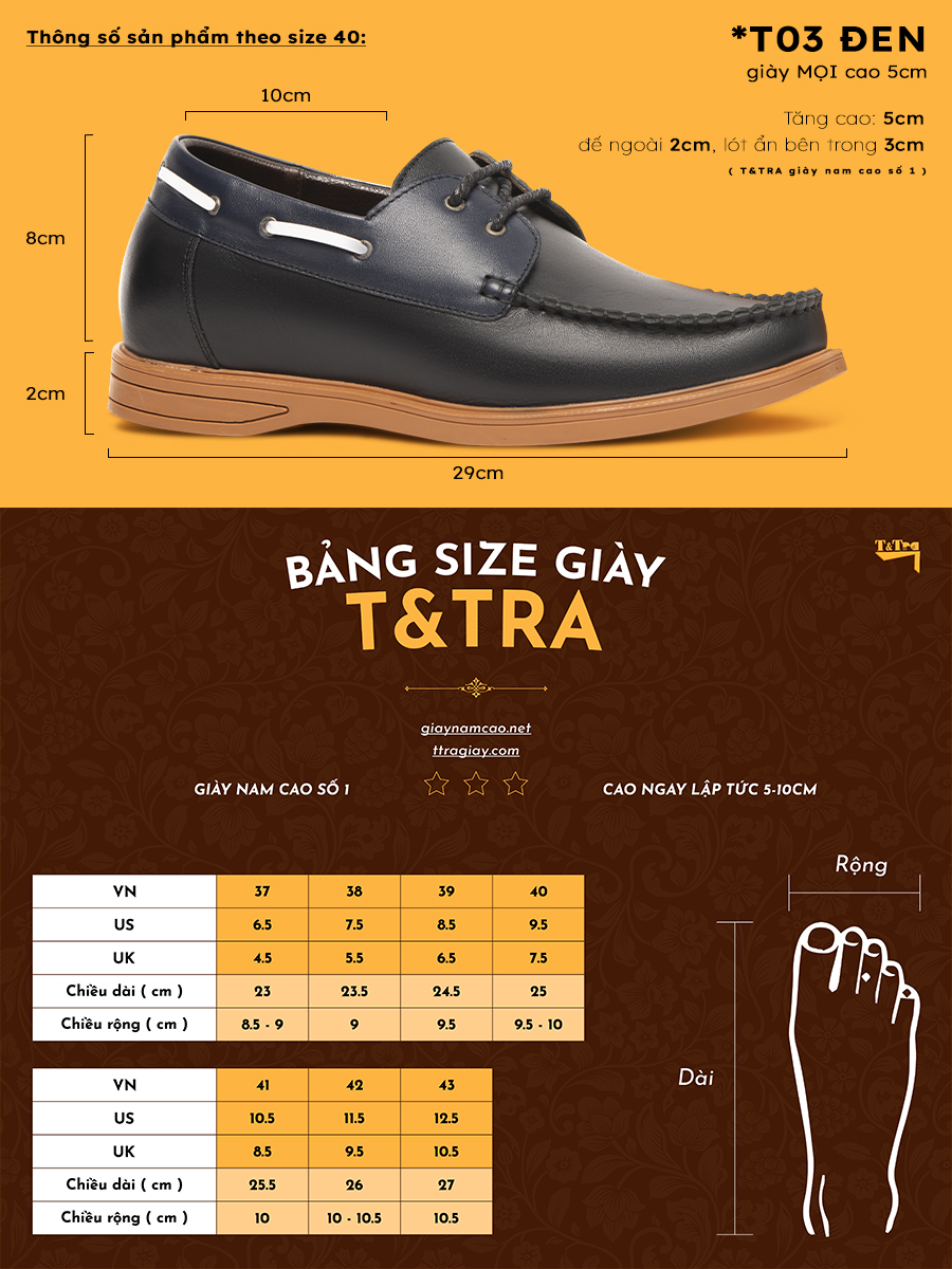 [5cm] Buskin male T&TRA T03Đ