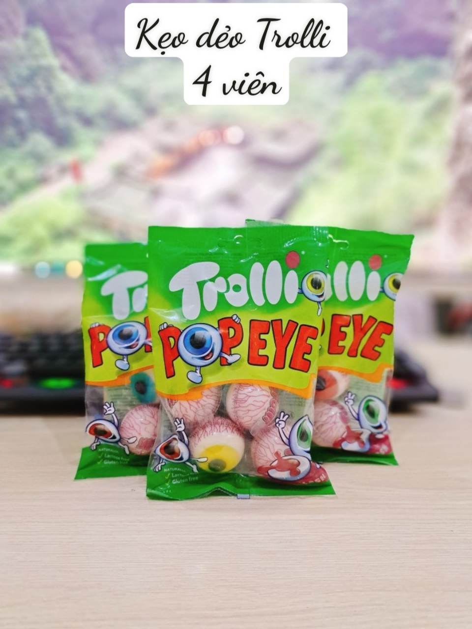 Kẹo dẻo hình con mắt Trolli Popeye Đức (4 viên)