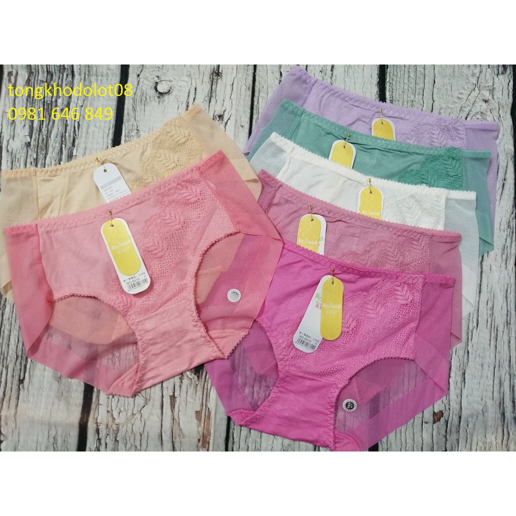 10 QUẦN LÓT REN LỤA COTTON M125 42-60KG