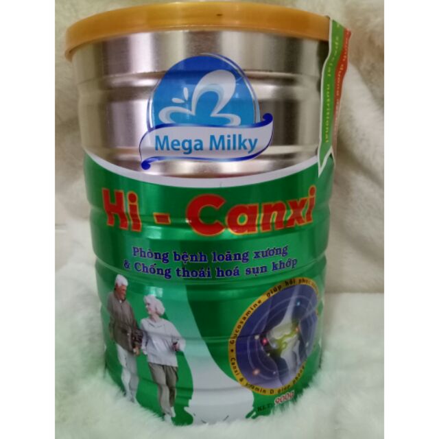 Sữa bột Hi-canxi của Mega Milky 900g