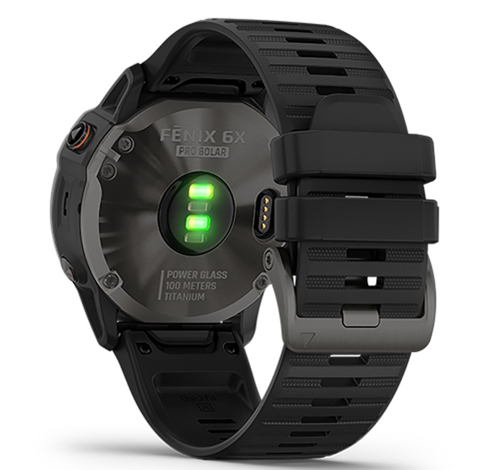 ĐỒNG HỒ THÔNG MINH GARMIN FENIX 6X (TITANIUM CARBON GRAY DLC WITH BLACK BAND, PRO SOLAR)