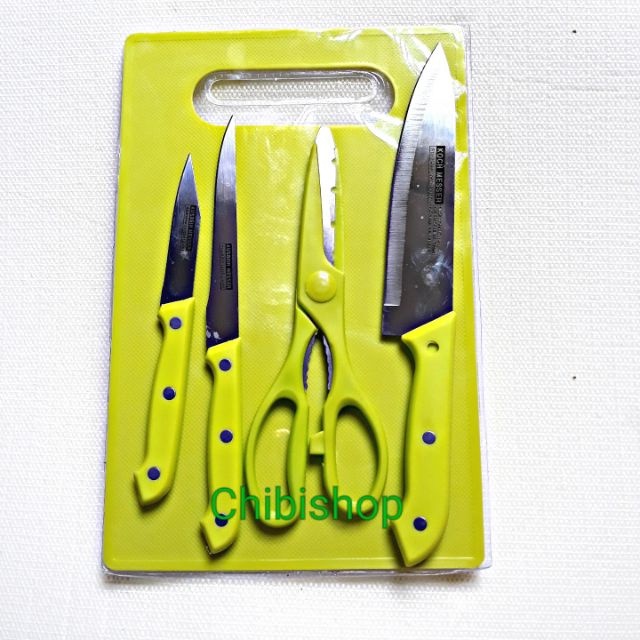 Bộ dao 4 món kèm thớt