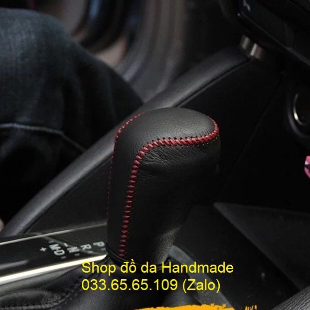 Bọc da cần số mazda 3, cx30, cx5, cx8, mazda 2,6 bằng da bò thật cao cấp