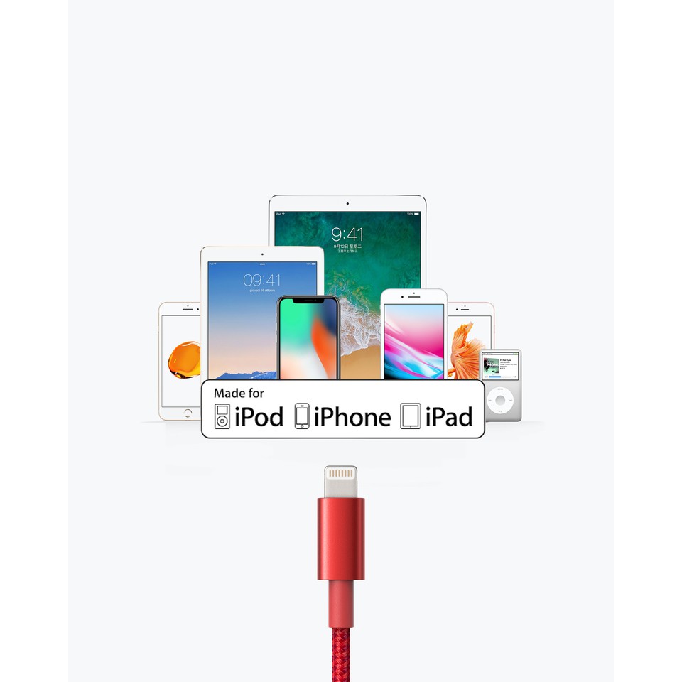 Cáp sạc iPhone / iPad ANKER A8152 / A8153 USB to Lightning dài 0.9M / 1.8M
