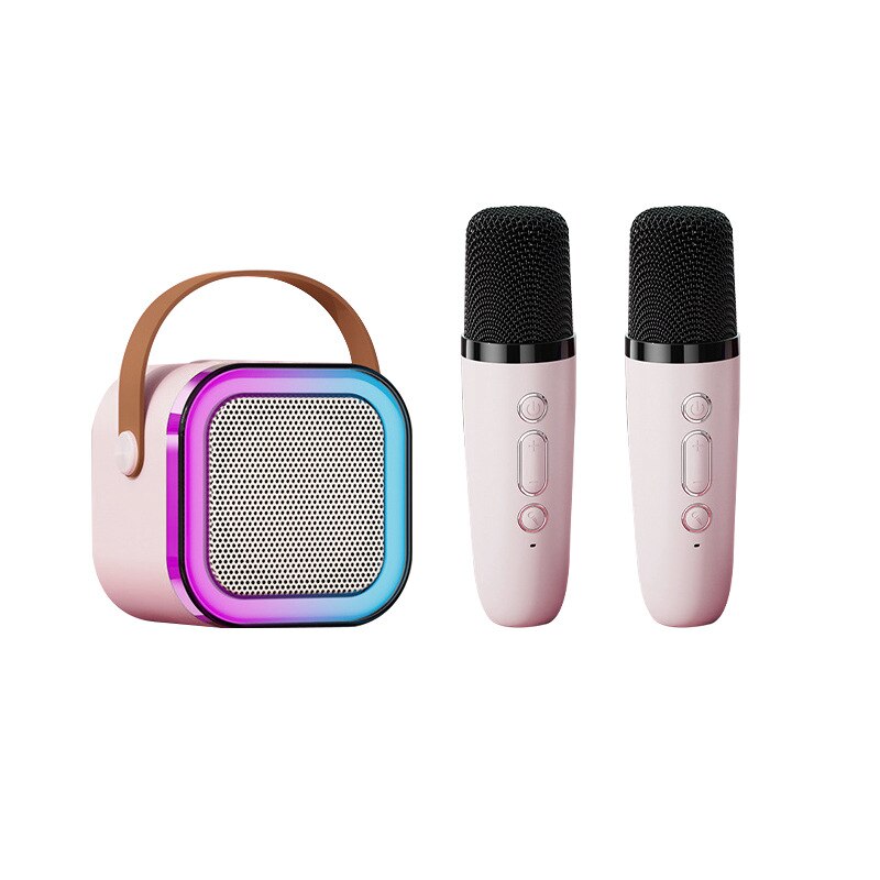 Loa Karaoke Mini Bluetooth K12 Kèm 2 Micro Đèn Led