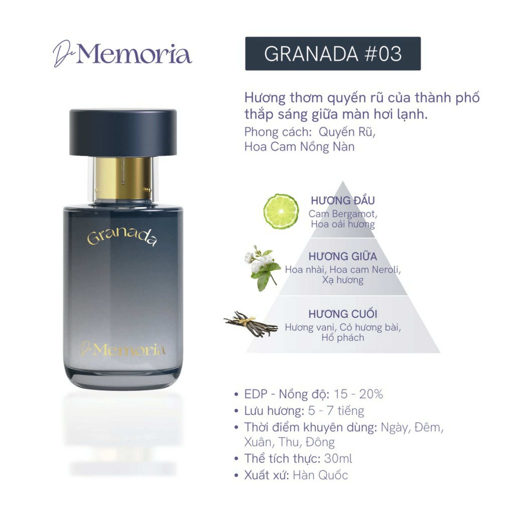 Nước Hoa Hàn Quốc De Memoria 30ml