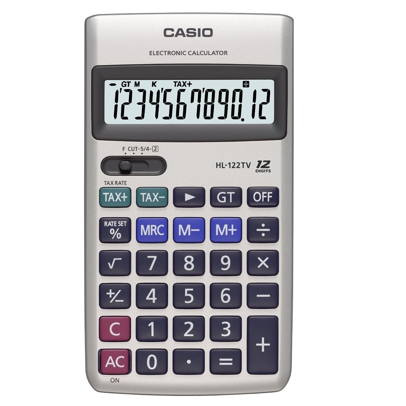 [HCM]Máy tính bỏ túi Casio HL-122TV (Xám) 12 số