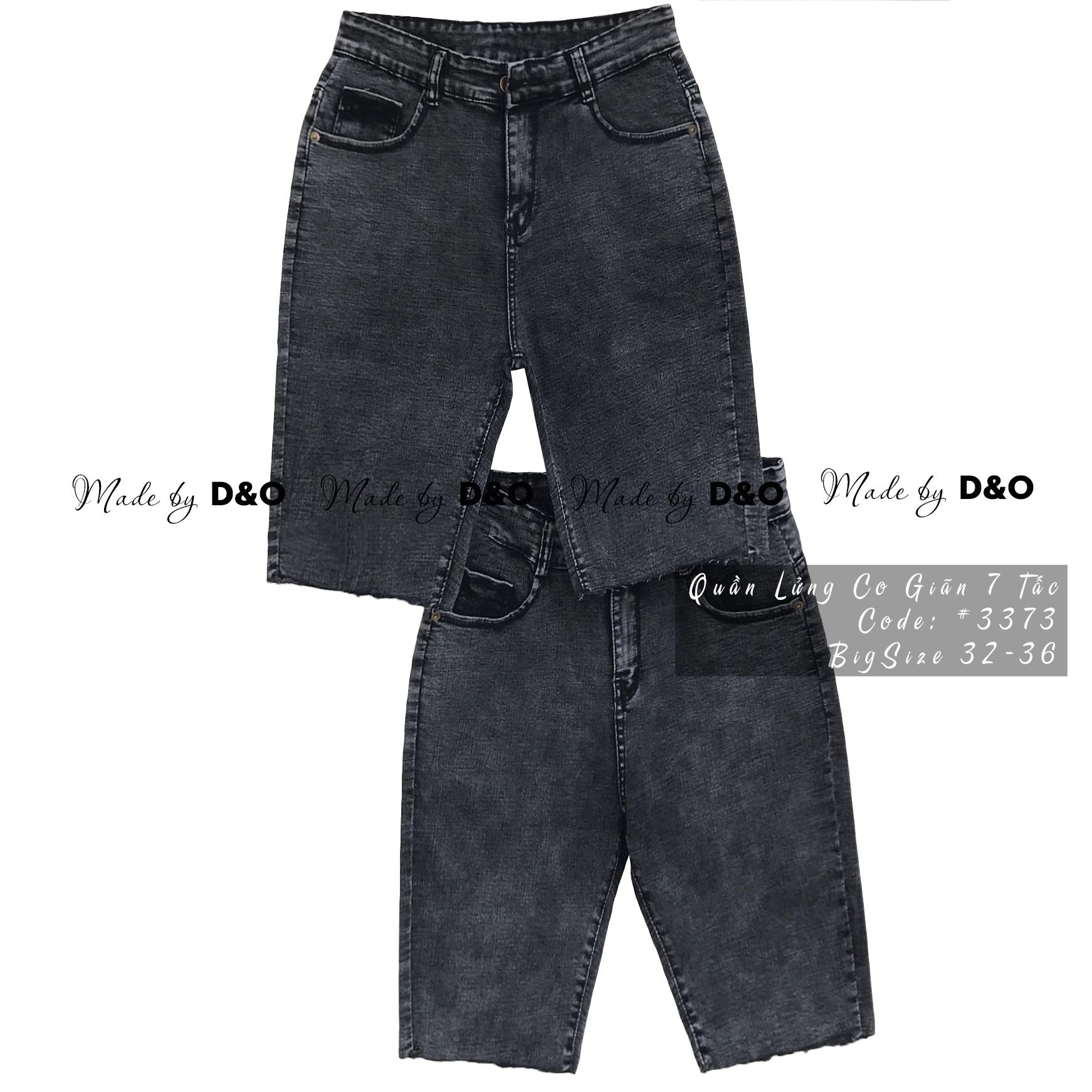 [HCM]Quần Jean Lửng Bigsize Đen/Xám - Lưng Cao Co Giãn Mạnh [Size Đại 29-36]