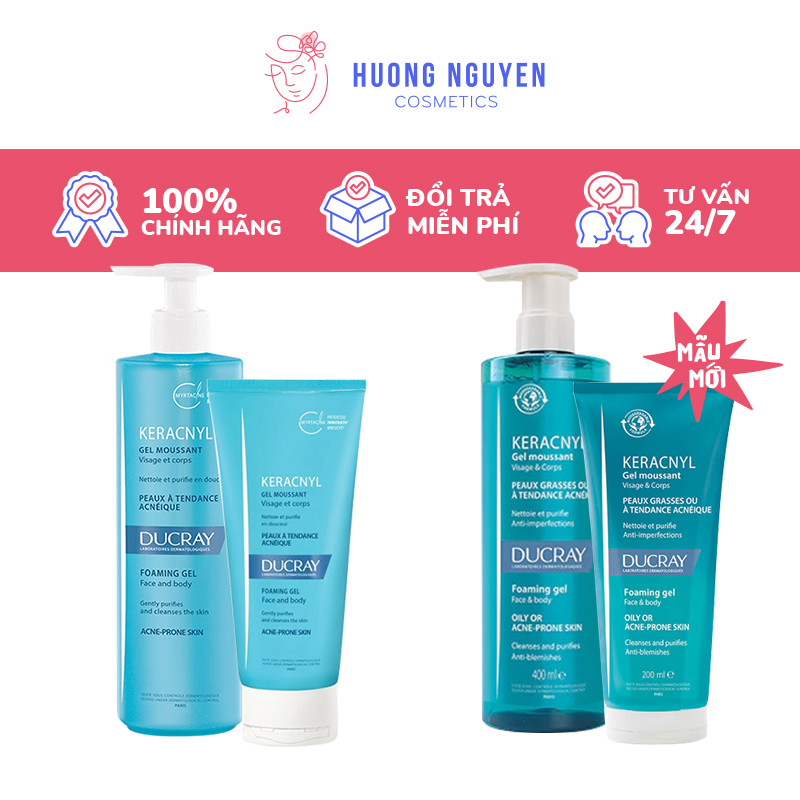 Sữa Rửa Mặt Ducray Keracnyl Gel Moussant