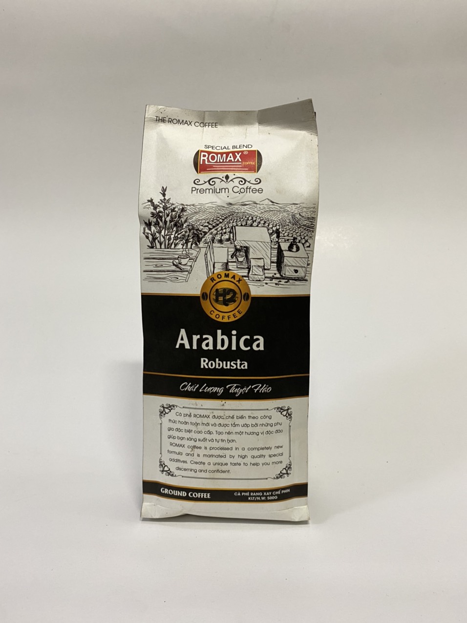 Cà phê rang xay ROMAX H2 Arabica Robusta 500gr - Romax Coffee