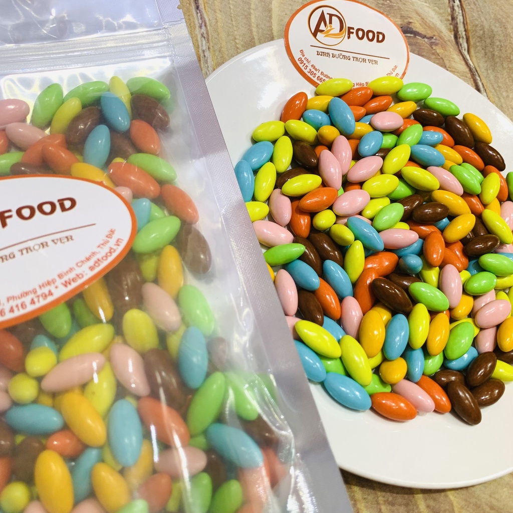 Gói 200g kẹo socola hình con nhộng đủ vị hấp dẫn