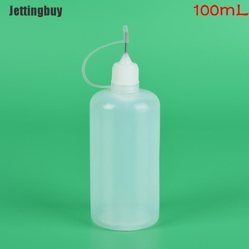 Jettingbuy 1PC 5-100ml Empty Plastic Squeezable Liquid Dropper Bottles Needle Tip