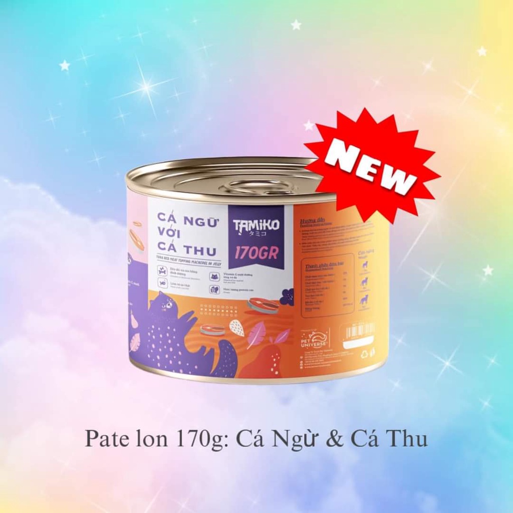 Pate Tamiko lon 170gram cho mèo, dạng thạch