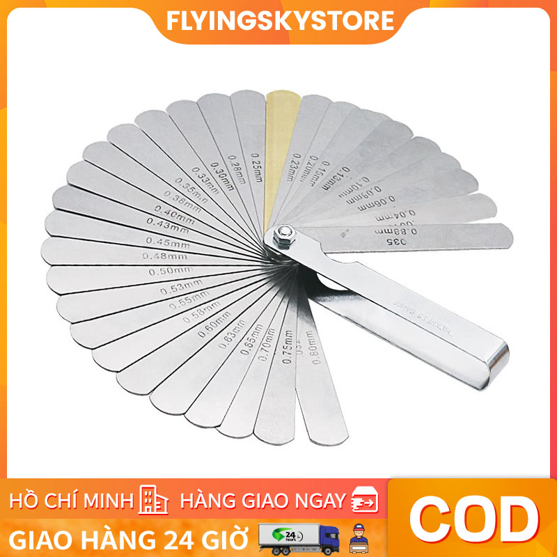Bộ thước đo khe hở thước lá inox đo khe hở 32 lá 0.02-1mm - thước căn lá