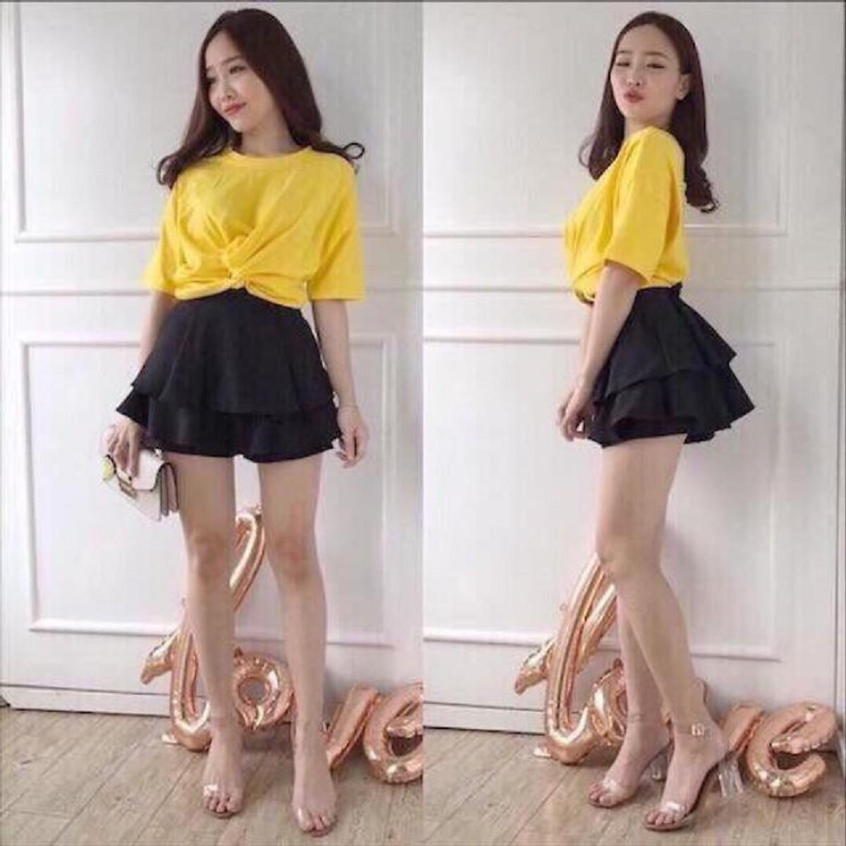 Quần váy 2 tầng ngắn sành điệu