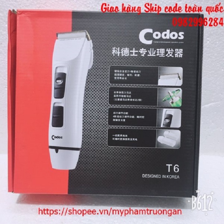Tông đơ cắt tóc Codos T6