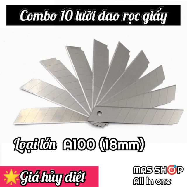 Combo 10 lưỡi dao rọc giấy lớn A100
