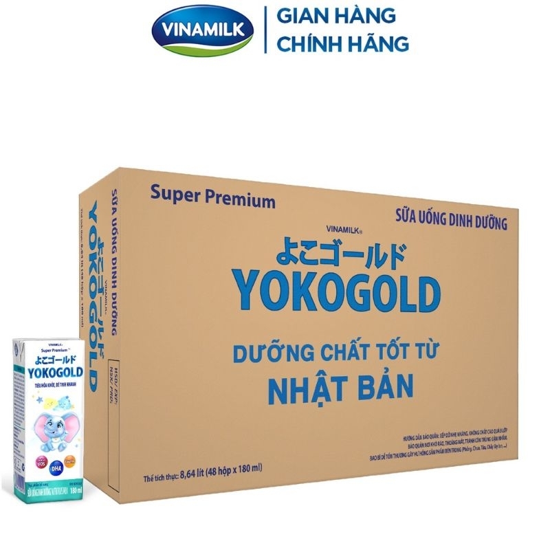 Thùng 48 hộp Sữa Yoko pha sẵn 110ml HSD 2025
