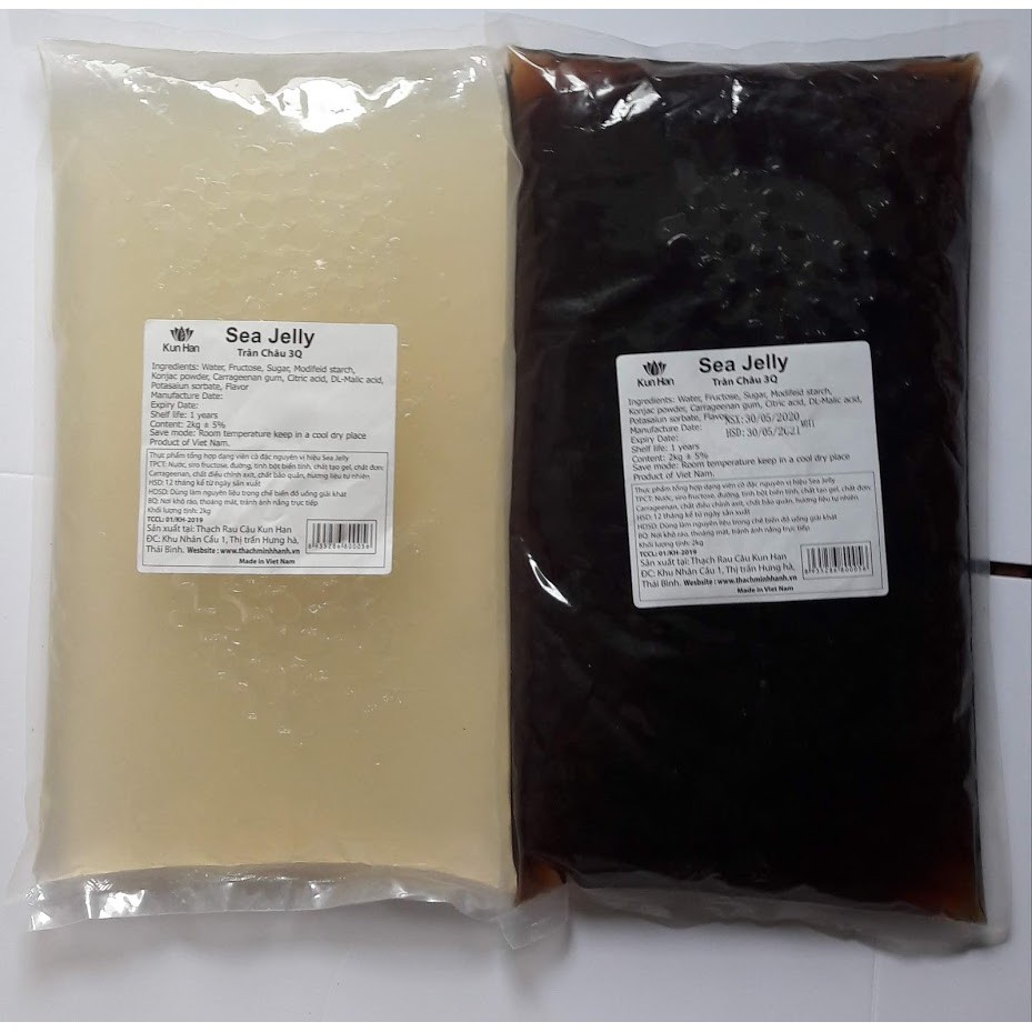 Thạch 3q caramel đen sea jelly 2 kg