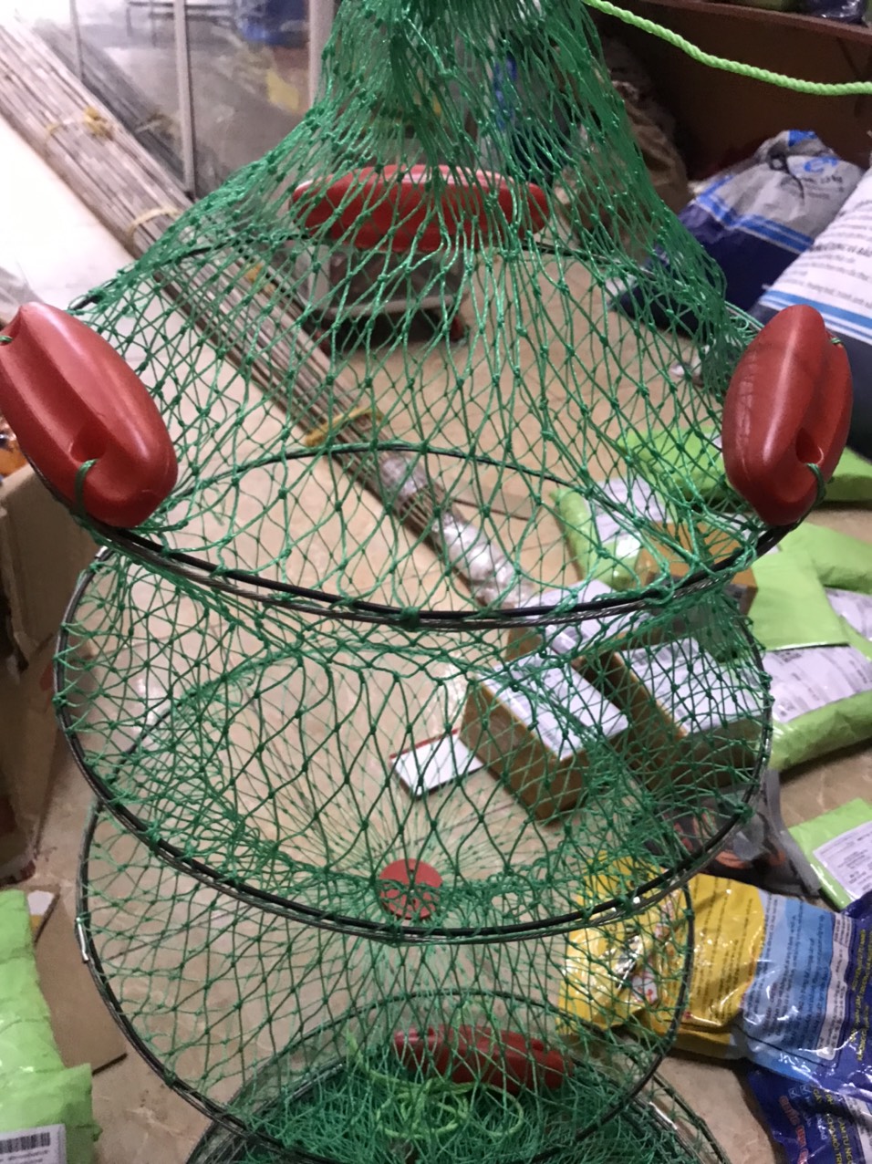 Giỏ Đựng Cá 3 Tầng Có Phao Nổi - Rộng Đựng Cá
