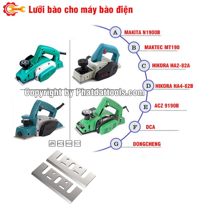 Set 2 luỡi bào gỗ bằng thép gió HSS