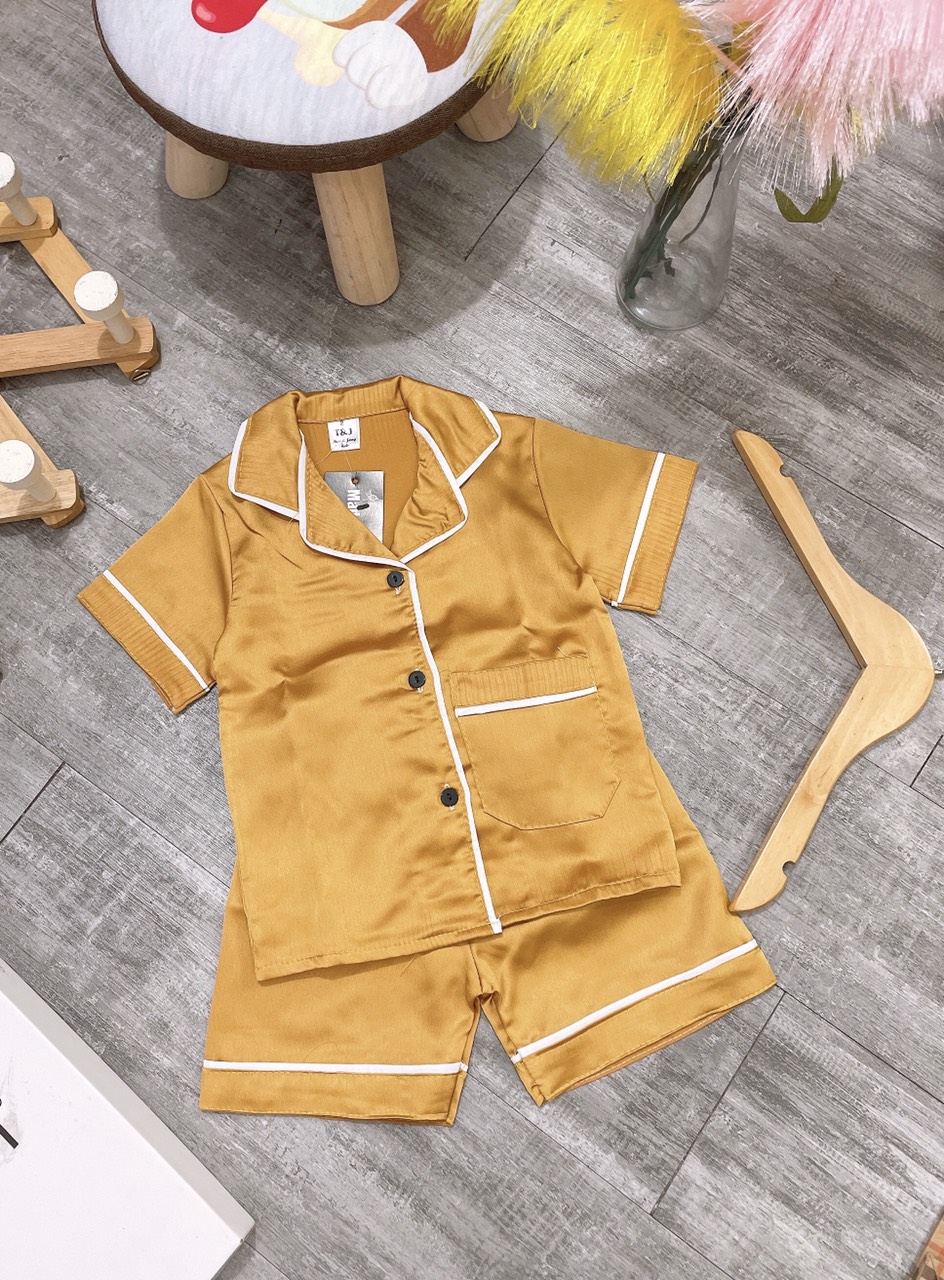 bộ pizama lụa satin cho bé 9-22kg