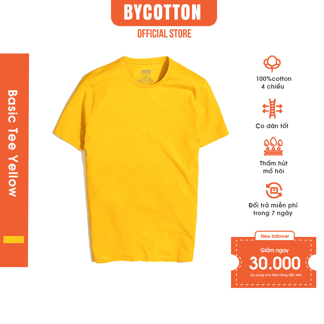 Áo Thun Nam Cao Cấp Yellow Basic Tee BY COTTON