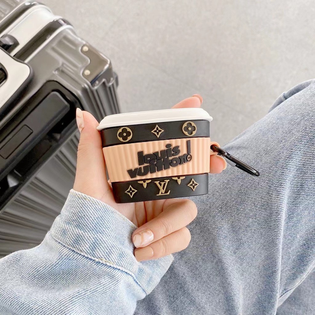 Case Airpod 1/2/pro Hình Ly Coffee LV