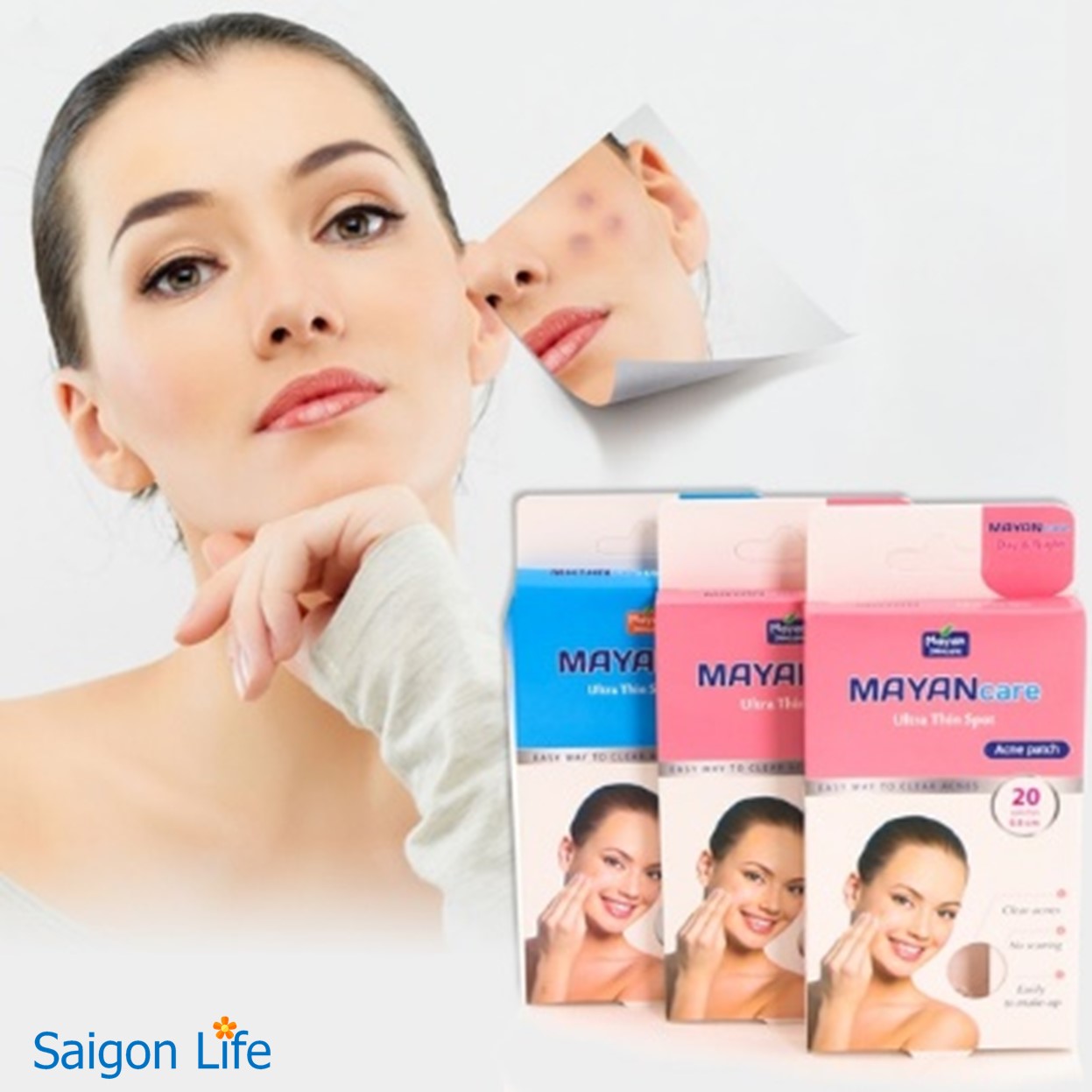 Miếng Dán Giảm Mụn Mayancare 20 Miếng (Hộp Xanh)
