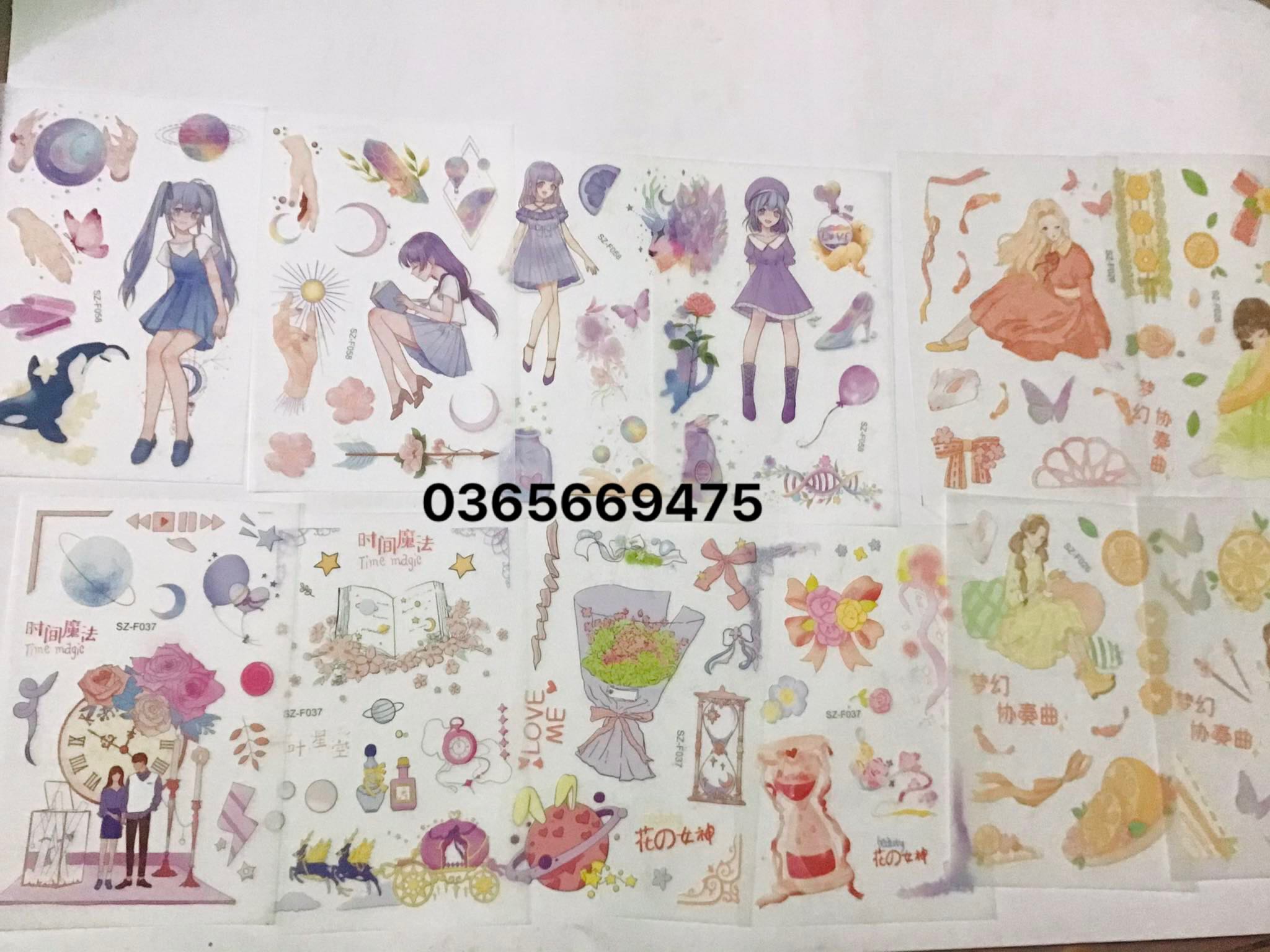[HCM]Combo 5 xấp hình dán anime 3D