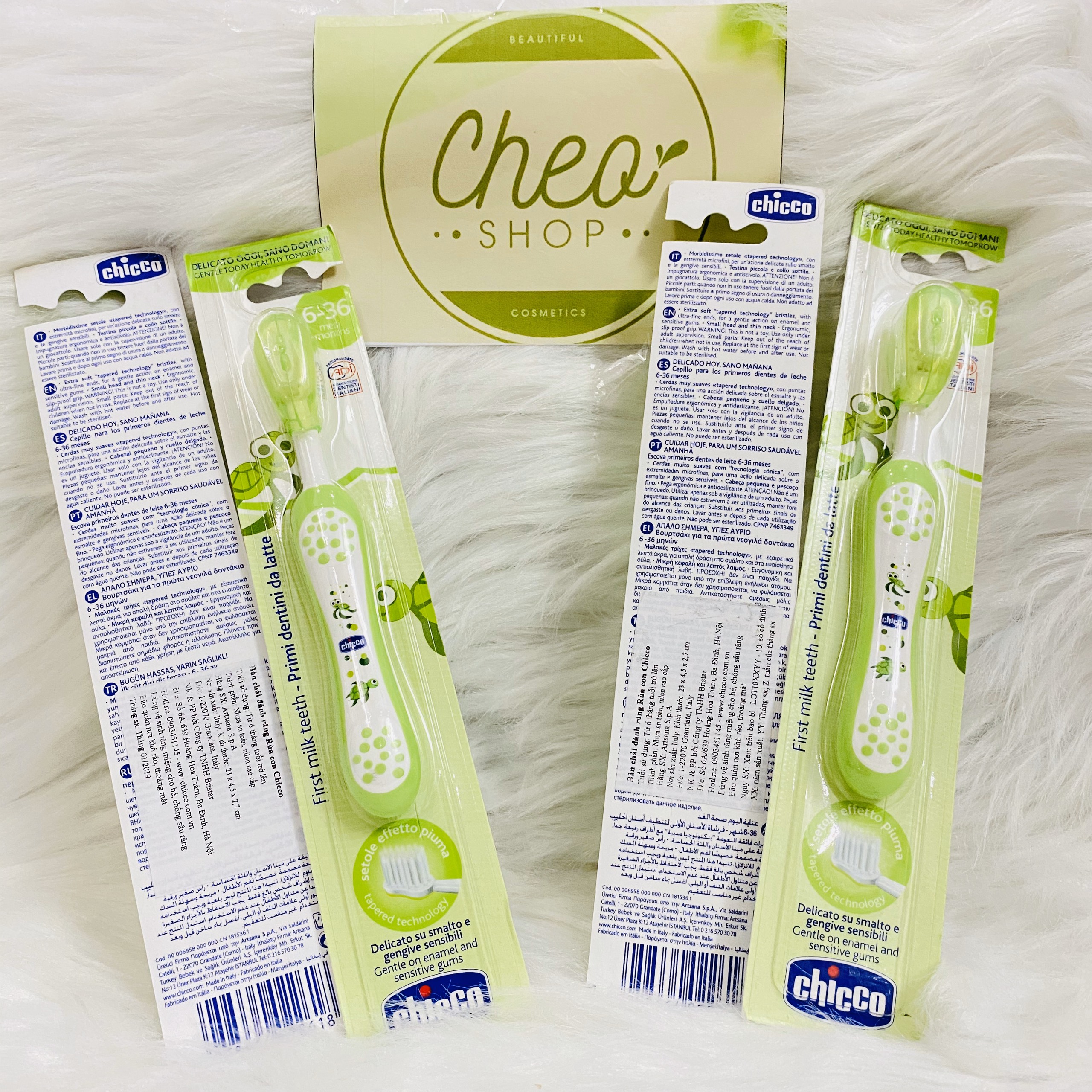 [HCM]Bàn chải đánh răng cho bé Chicco 6M+