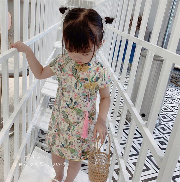 Váy Đầm Sườn Xám Cách Tân Cho Bé Gái ( 1 đến 5 tuổi)