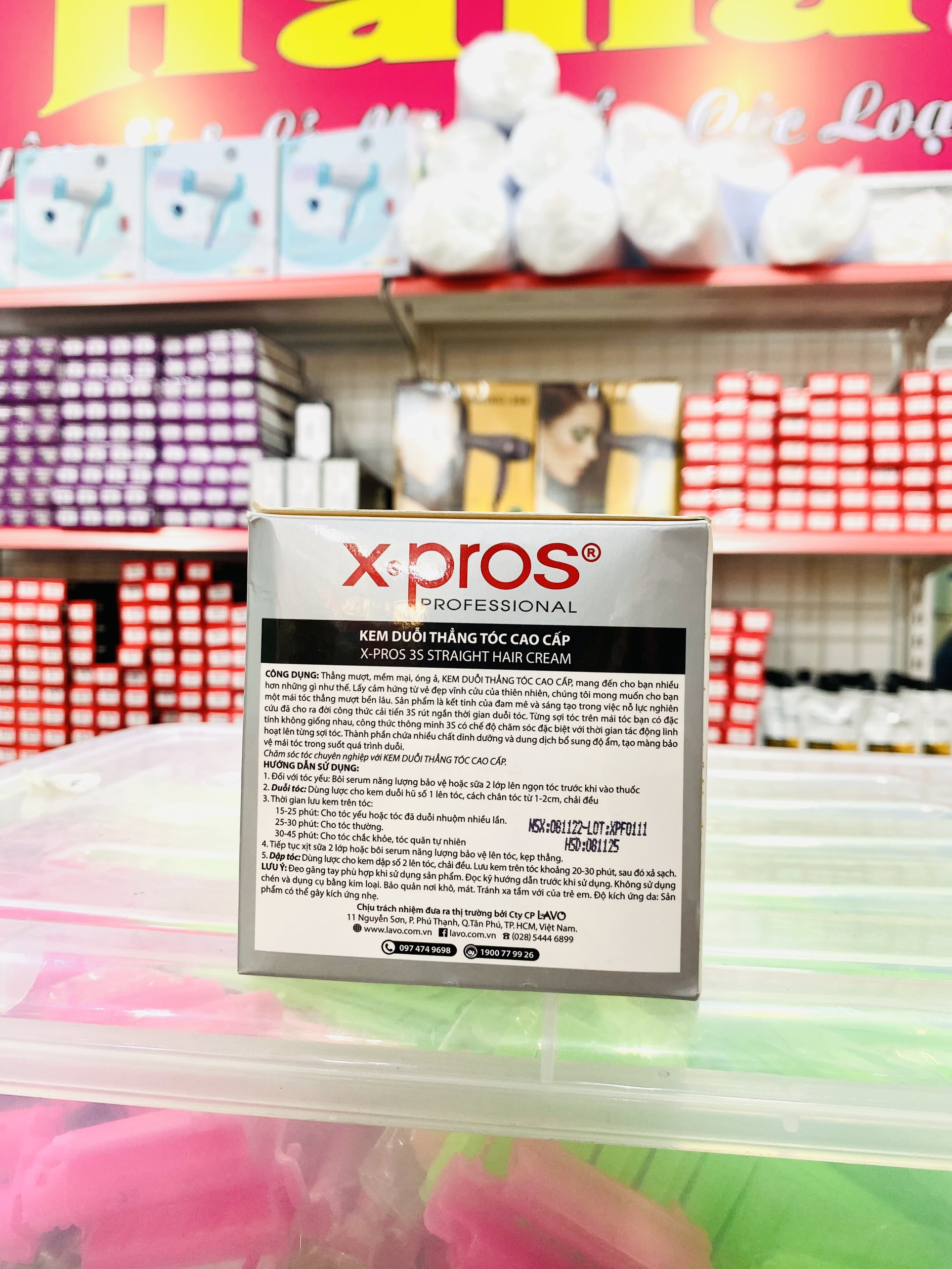 Hộp thuốc duỗi tóc X-PROS 500ML