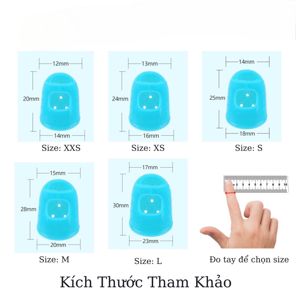 Bọc bảo vệ ngón tay chơi guitar 4 chiếc (nhiều size)