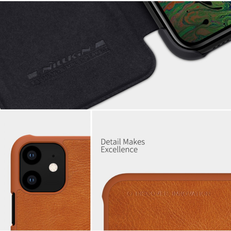 Bao da iPhone iPhone 12 Pro Max hiệu Nillkin Qin
