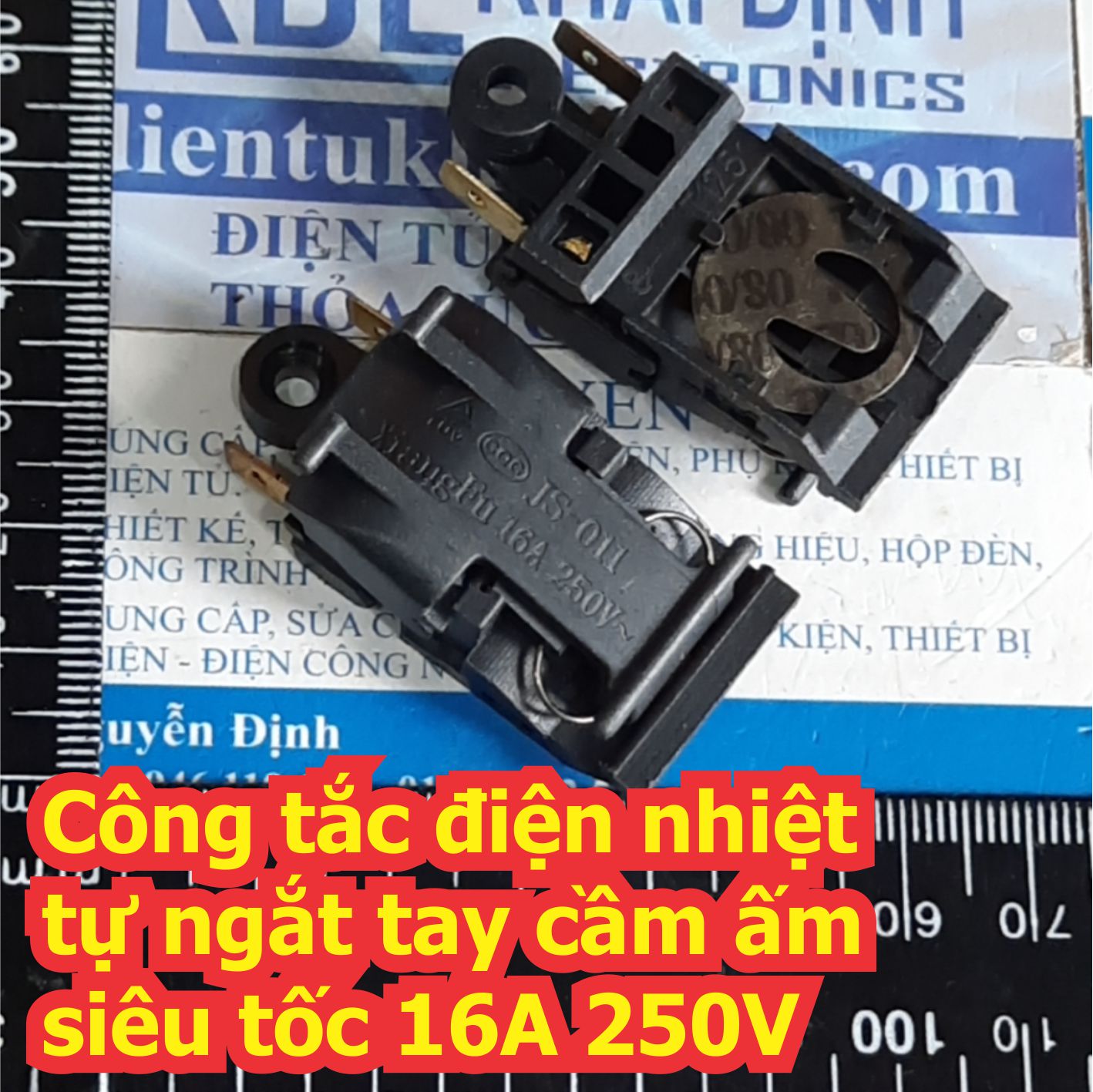 5 cái Công tắc điện nhiệt tự ngắt tay cầm ấm siêu tốc 16A 250V kde7366