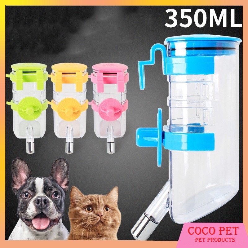 Bình nước bi treo chuồng chó mèo tự động cao cấp dung tích 350ml vừa có thiết kế bi chặn nước