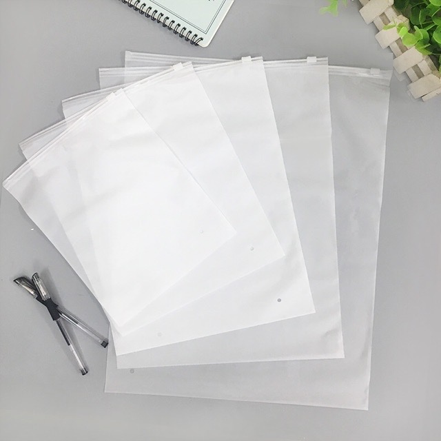 Túi Zip lụa mờ có khoá kéo đựng đồ cá nhân tiện lợi