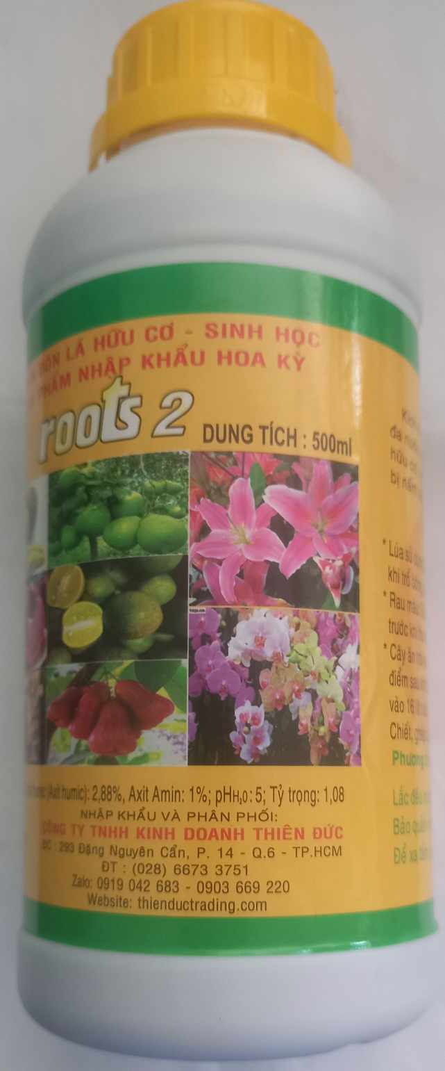 Phân Bón Lá Hữu Cơ Sinh Học ROOTS 2 ( 500ml), cho tất cả cây trồng