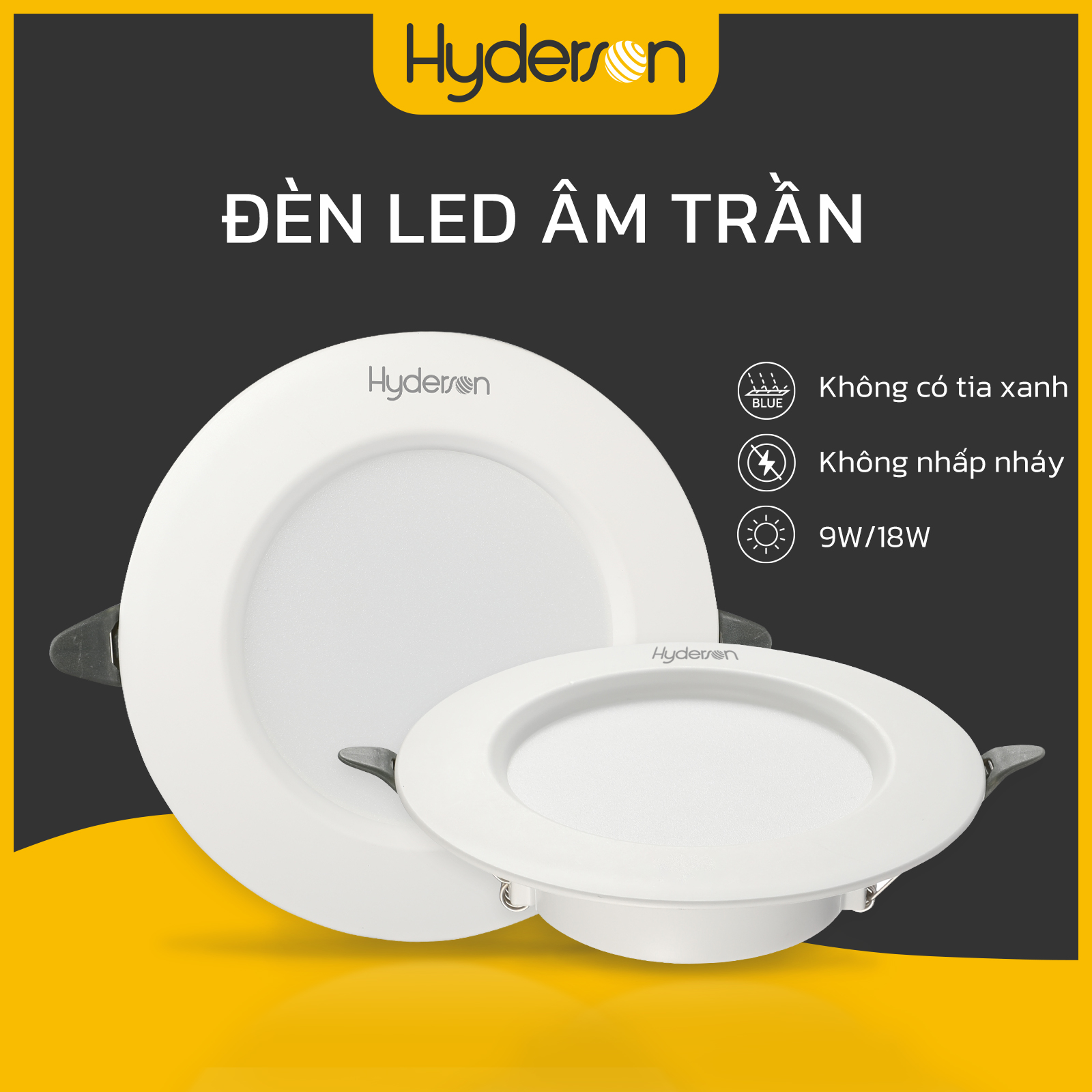 Miễn phí vận chuyển cod đèn led âm trần 9w 18w tròn 3 "6 '' led âm trần đèn led 6000k