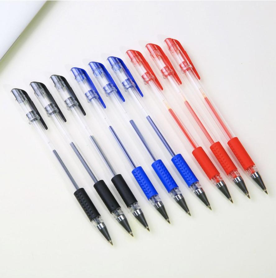 [ COMBO 50 chiếc ] Bút bi nước văn phòng : 3 màu xanh - đỏ - đen