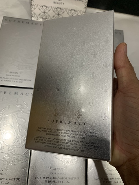 [HCM]Nước hoa nam Afnan Supremacy Silver edp 100ml full seal