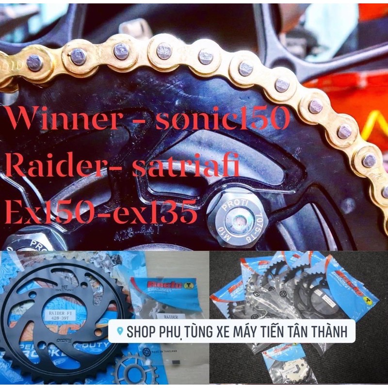 [HCM]nhông sên xích điã dĩa tải Recto 428 9 ly các dòng xe winner sonic WINNER X