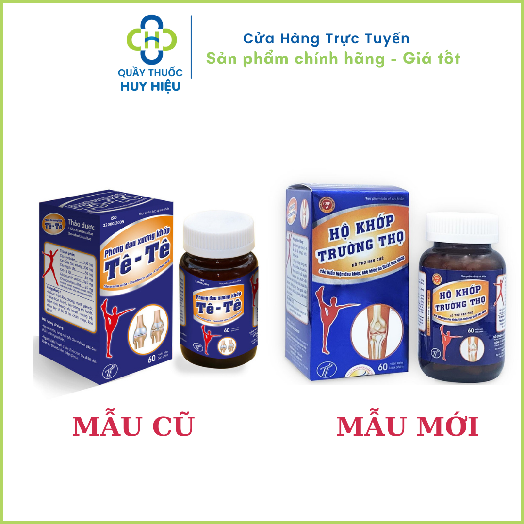 Phong đau Xương Khớp Tê Tê - Bổ sung glucosamine, dưỡng chất giúp giảm đau xương khớp, tê bì chân tay - Hộp 60