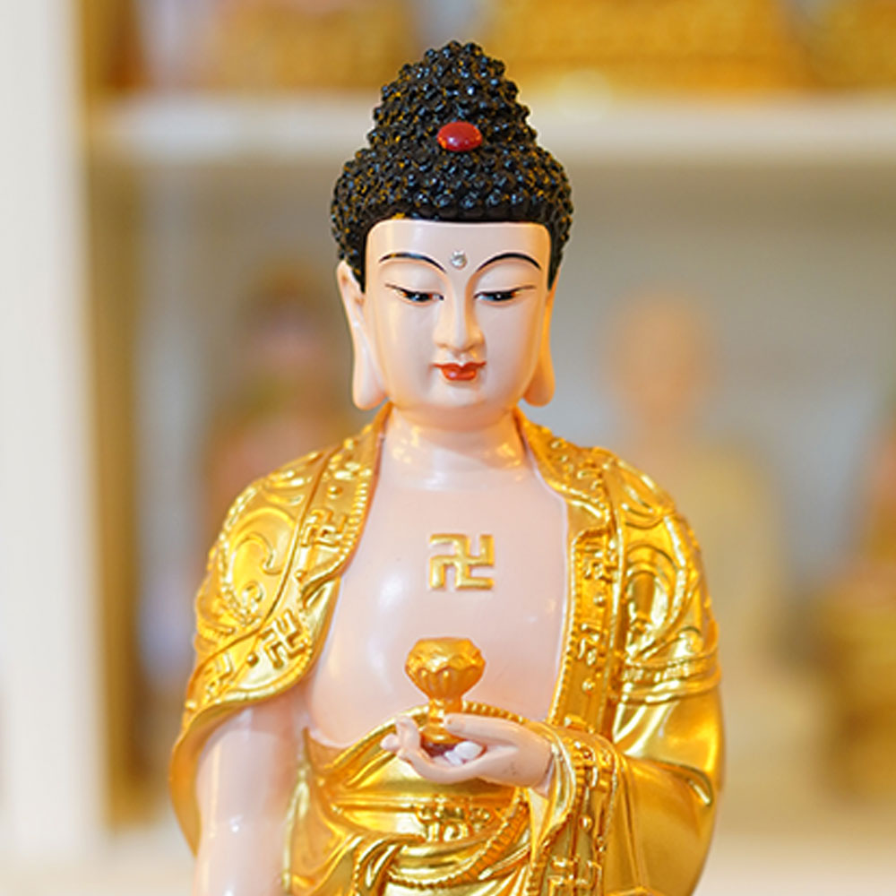 Tượng Tây Phương Tam Thánh Đứng 50cm (Vàng)