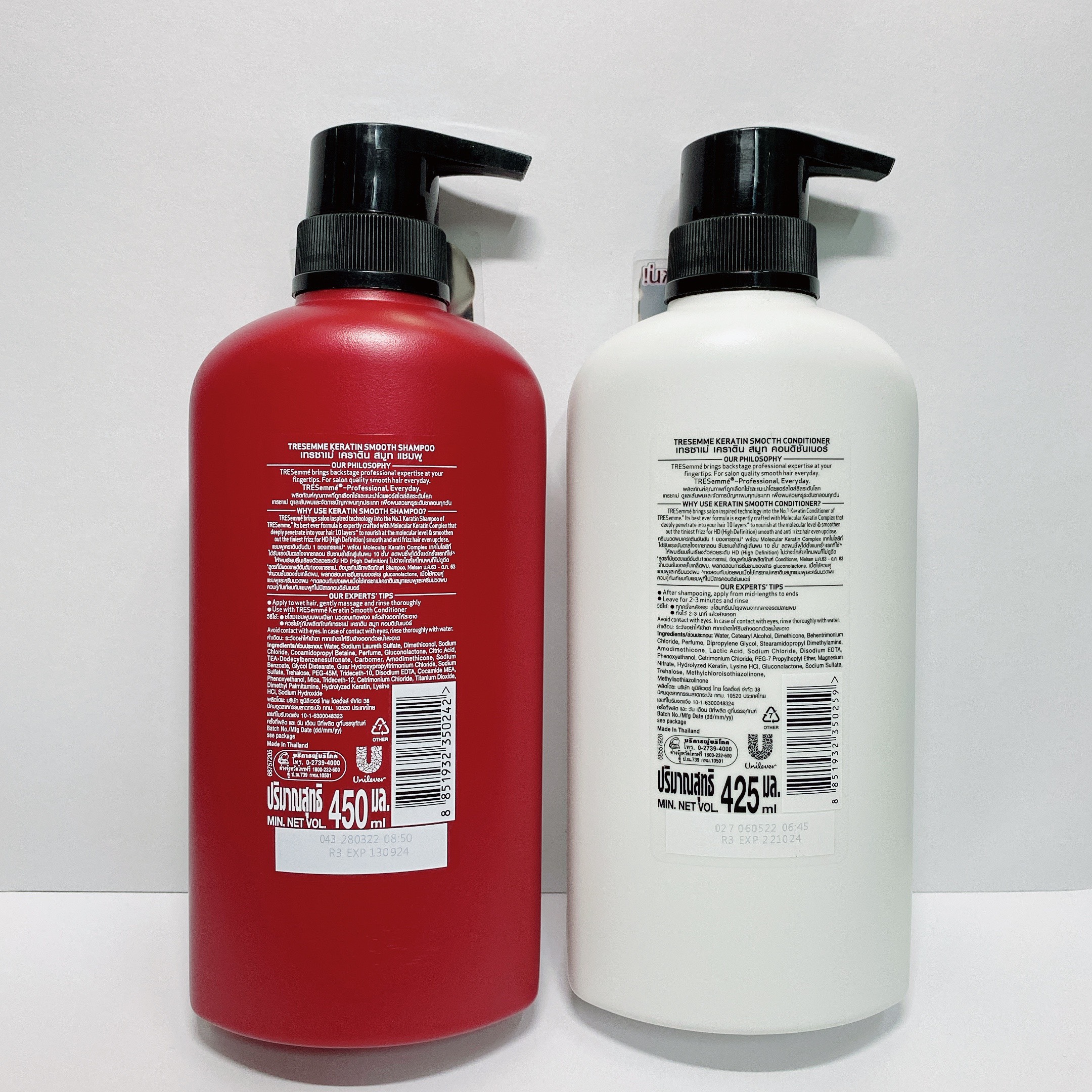 Combo Dầu gội và Dầu xả Tresemme Thái Lan 450ml/425ml